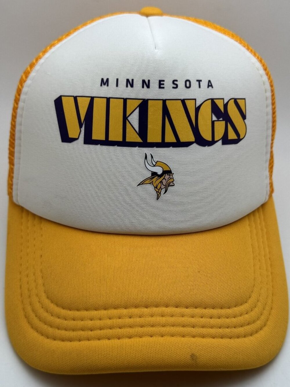 Minnesota Vikings NFL Trucker Hat Cap Adjustable Snapback Yellow White Purple